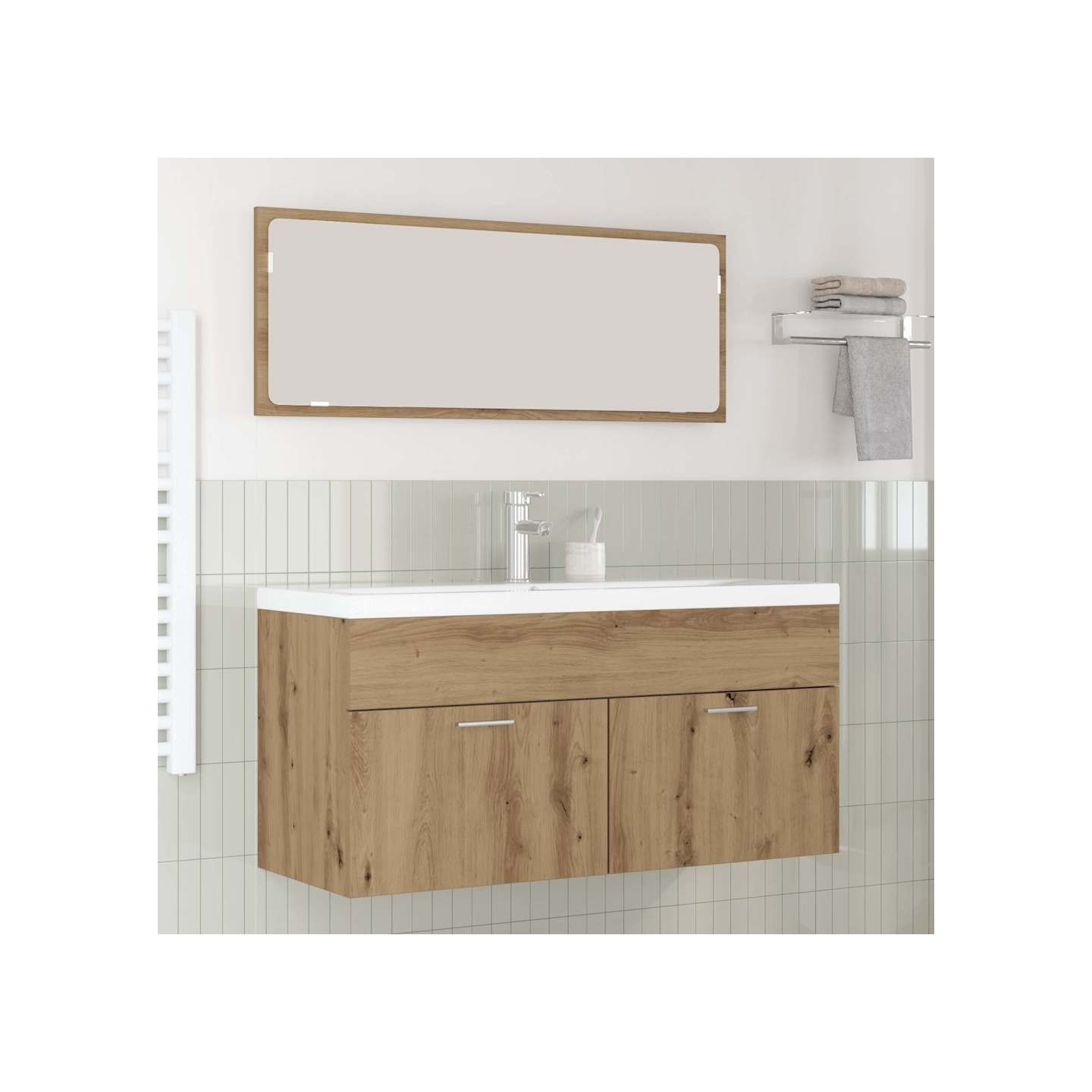 Armoire de salle de bain Chêne artisanal 100 x 38,5 x 46 cm