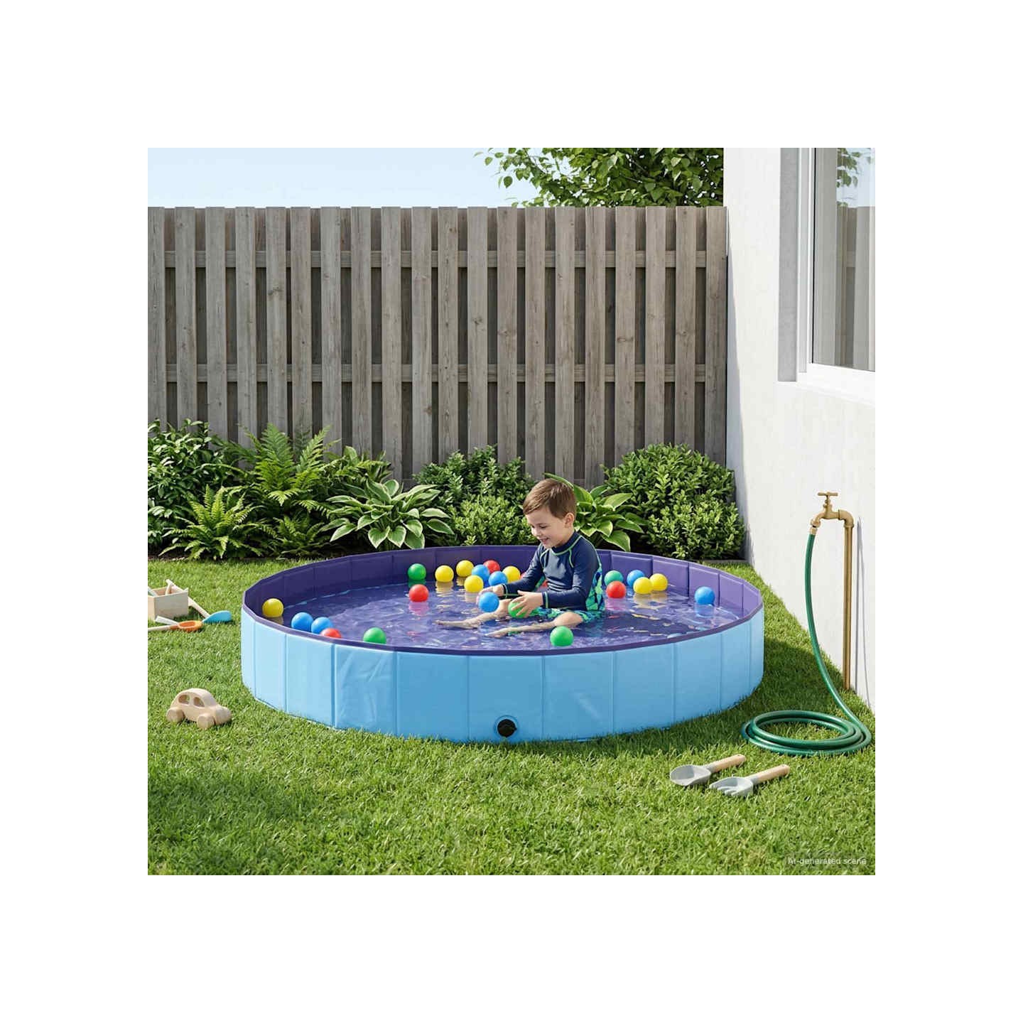 Piscine pour enfants Ø300 x 38 cm Rond pour Enfant pour Bleu