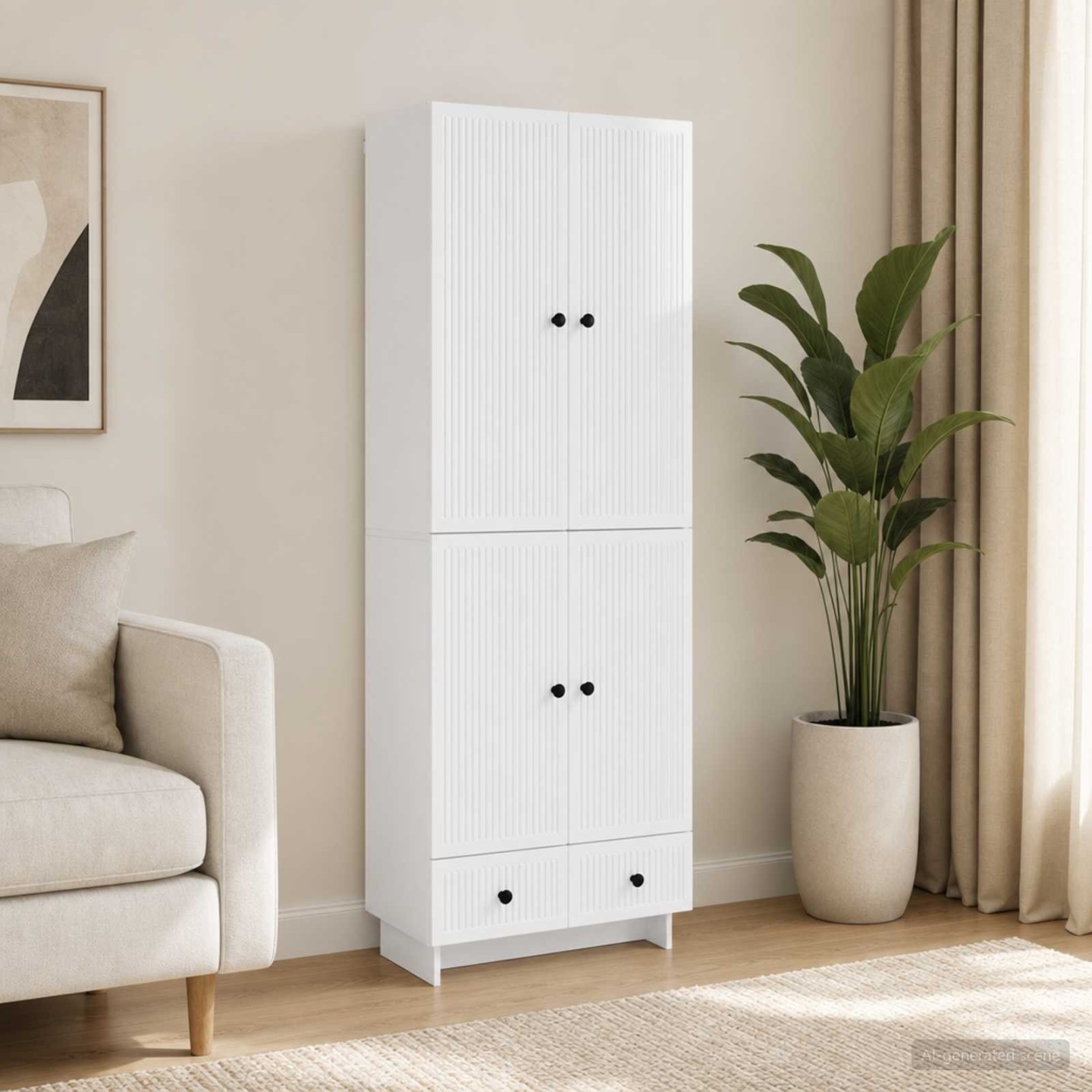 Ensemble de Meubles 2 pc Blanc brillant Bois d'ingénierie