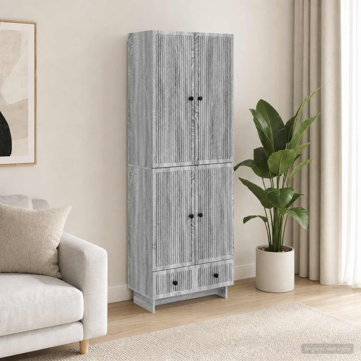 Ensemble de Meubles 2 pc Sonoma gris Bois d'ingénierie