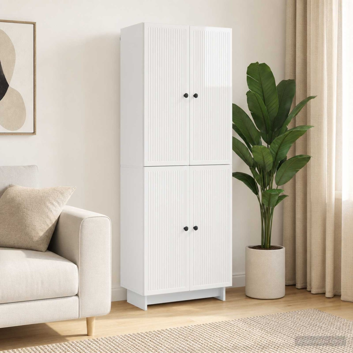 Ensemble de Meubles 2 pc Blanc brillant Bois d'ingénierie