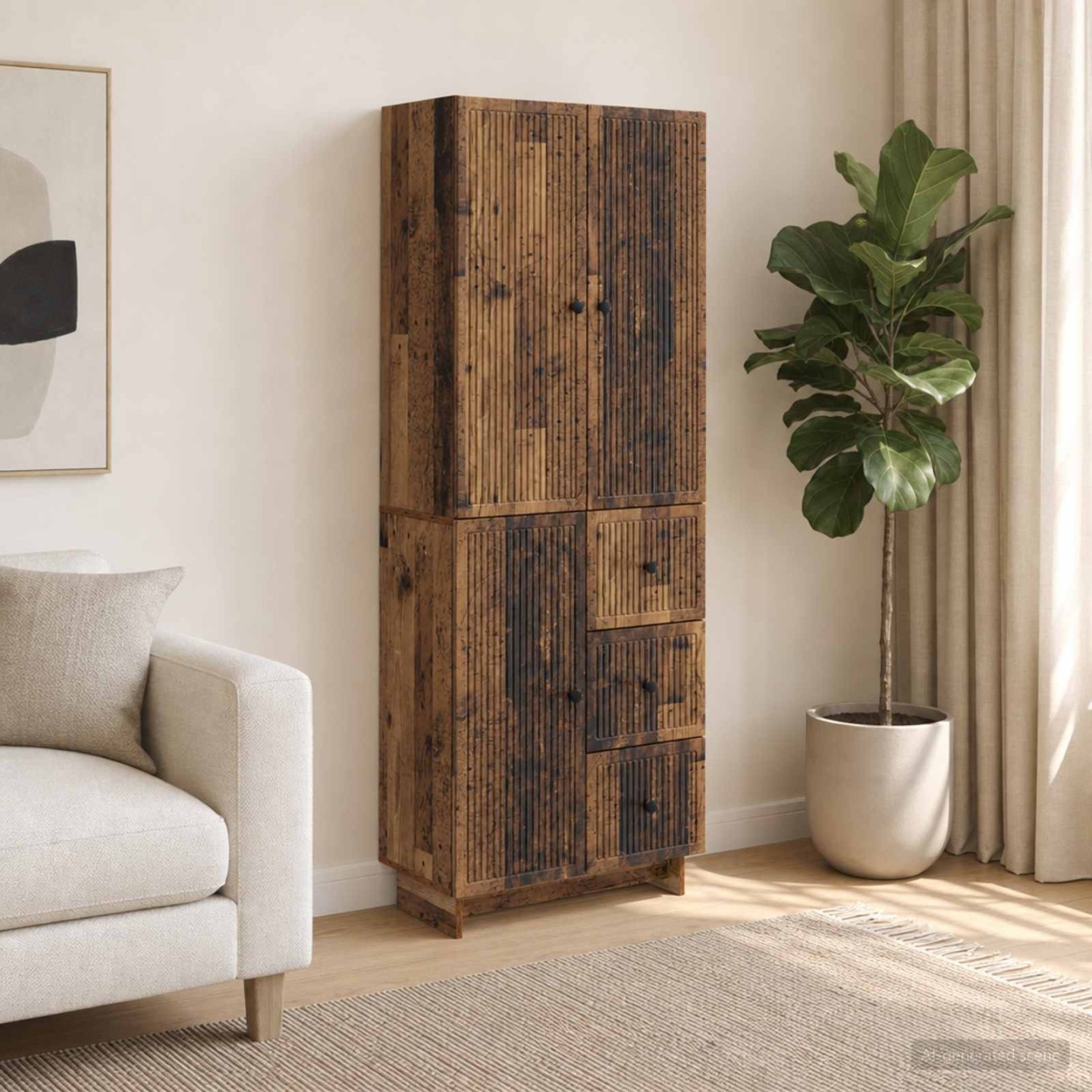 Ensemble de Meubles 2 pc Bois d'ingénierie