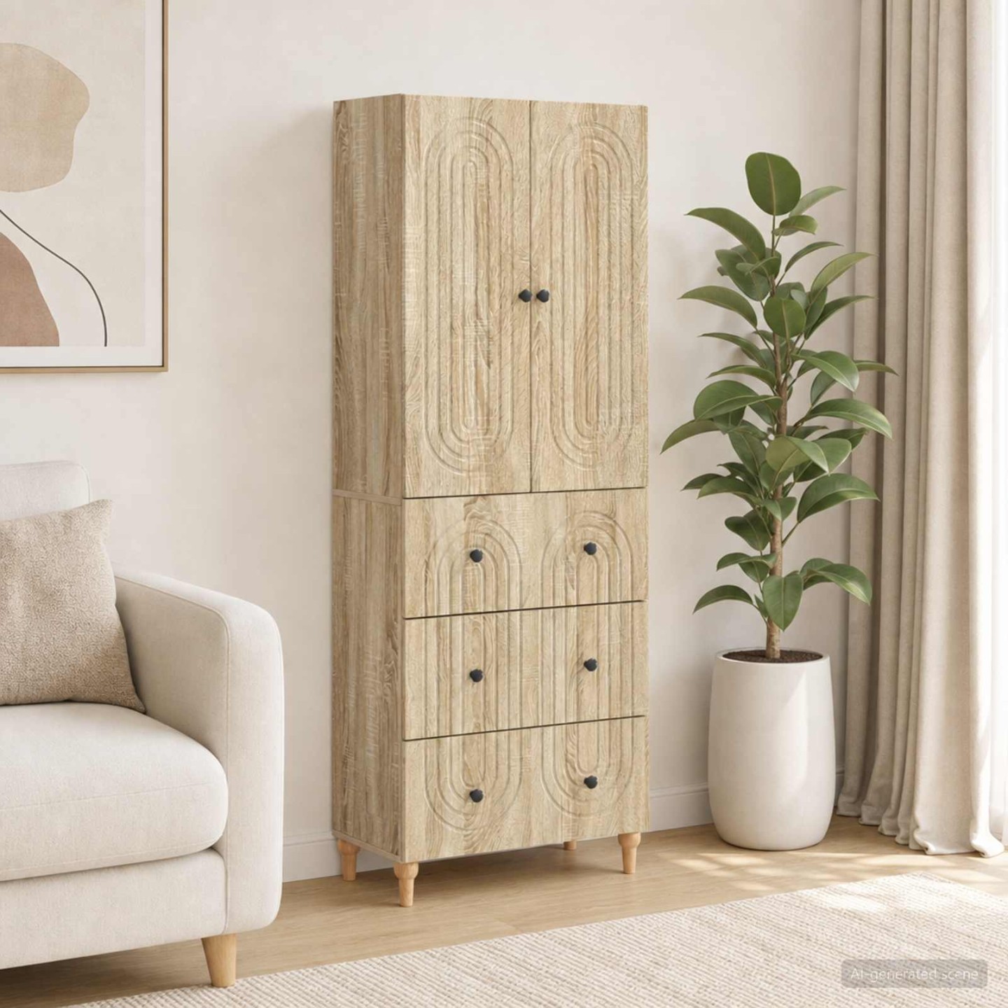 Ensemble de Meubles 2 pc Bois d'ingénierie