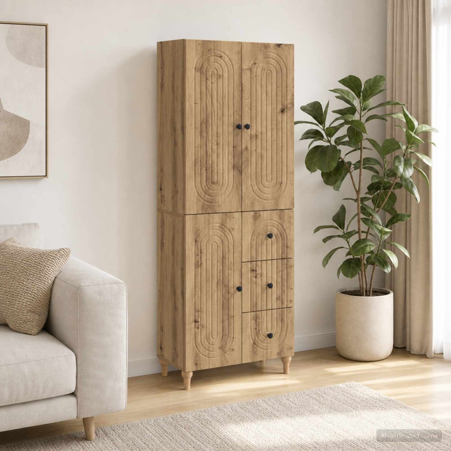 Ensemble de Meubles 2 pc Chêne artisanal 66 x 34,5 x 90 cm