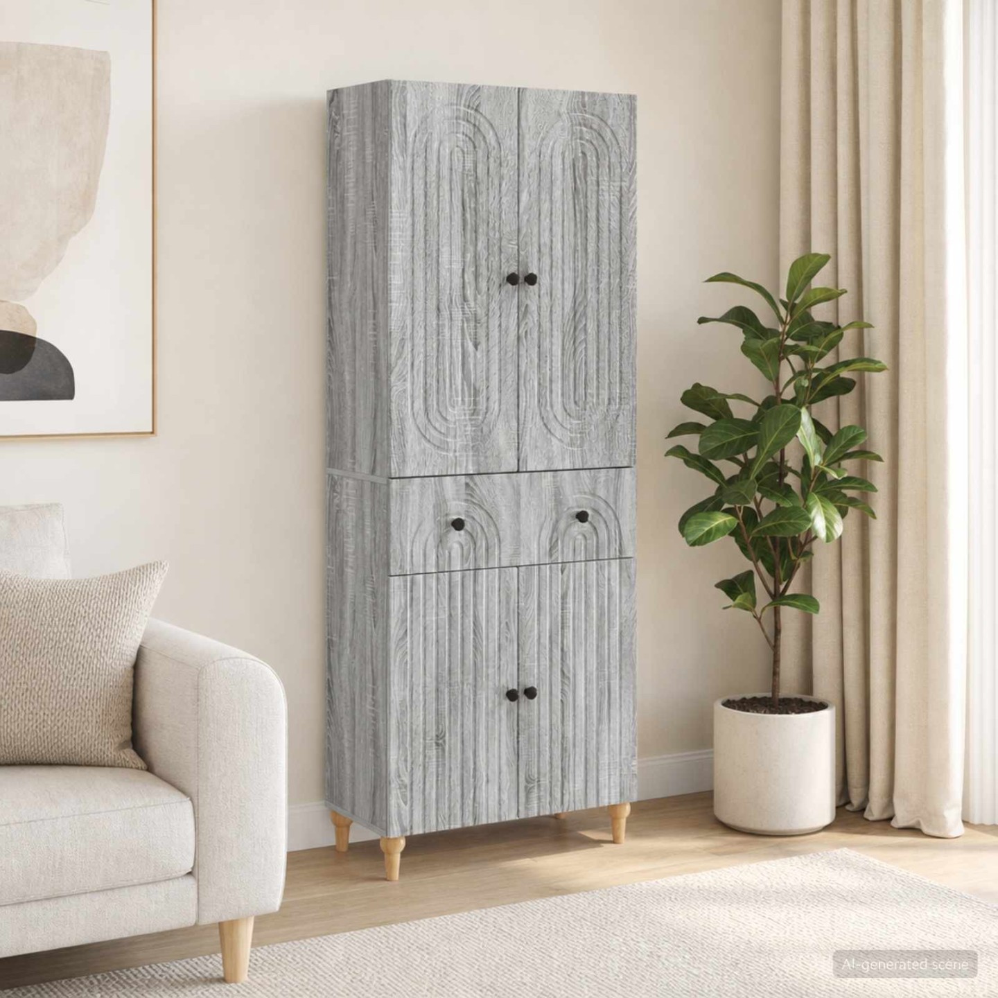 Ensemble de Meubles 2 pc Sonoma gris Bois d'ingénierie