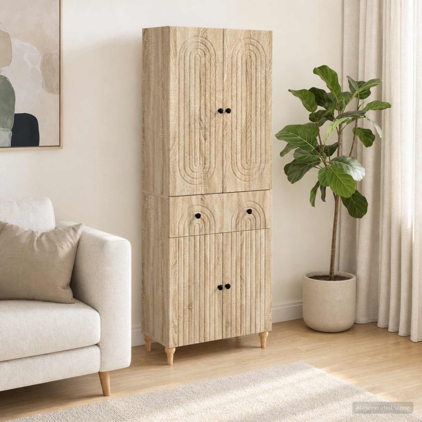 Ensemble de Meubles 2 pc Chêne Sonoma Bois d'ingénierie