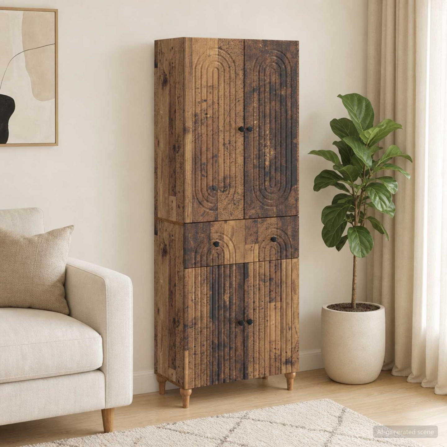 Ensemble de Meubles 2 pc Bois ancien 66 x 34,5 x 90 cm