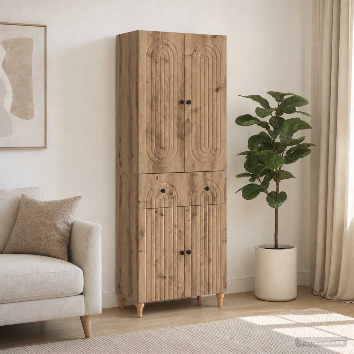 Ensemble de Meubles 2 pc Chêne artisanal 66 x 34,5 x 90 cm