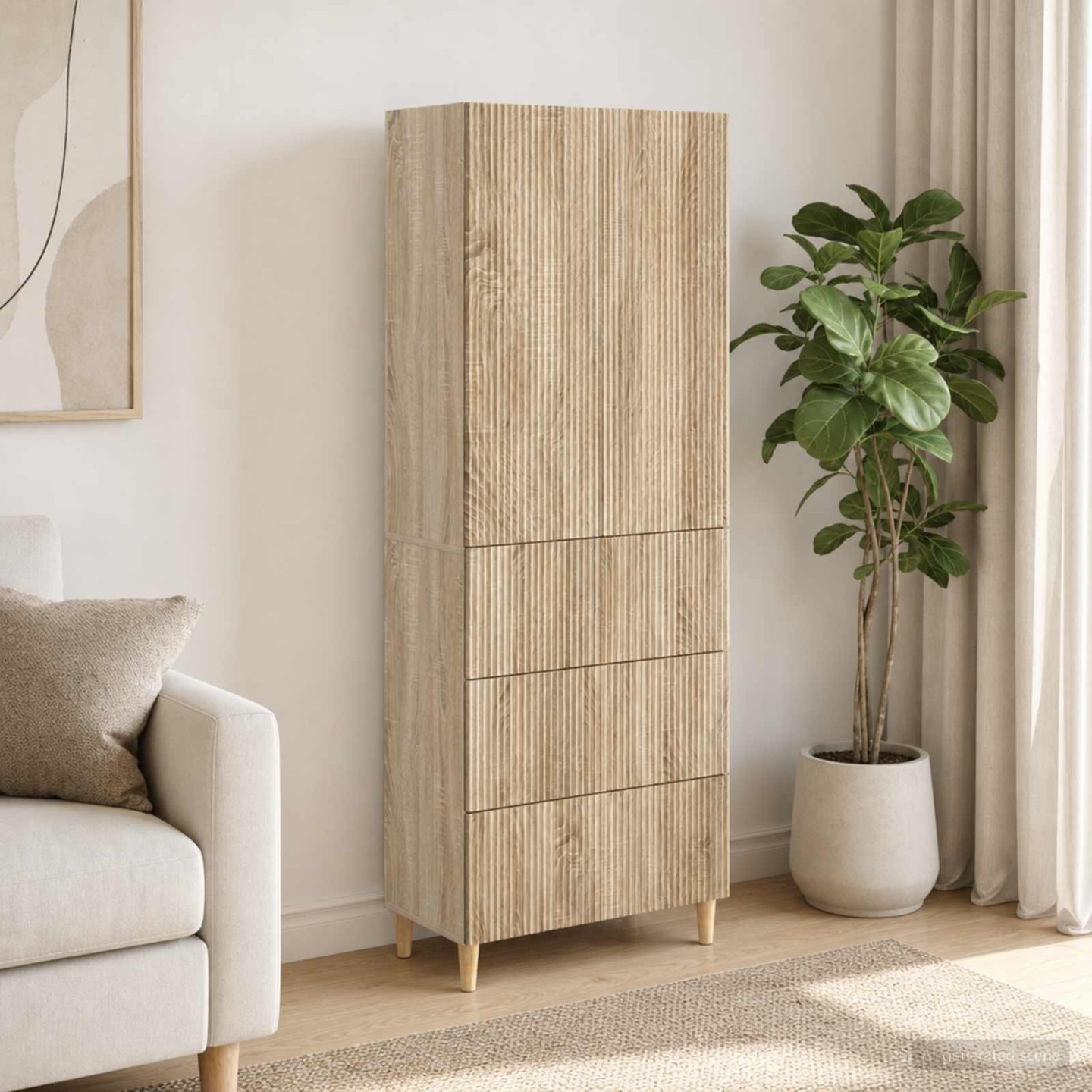 Ensemble de Meubles 2 pc Chêne Sonoma Bois d'ingénierie