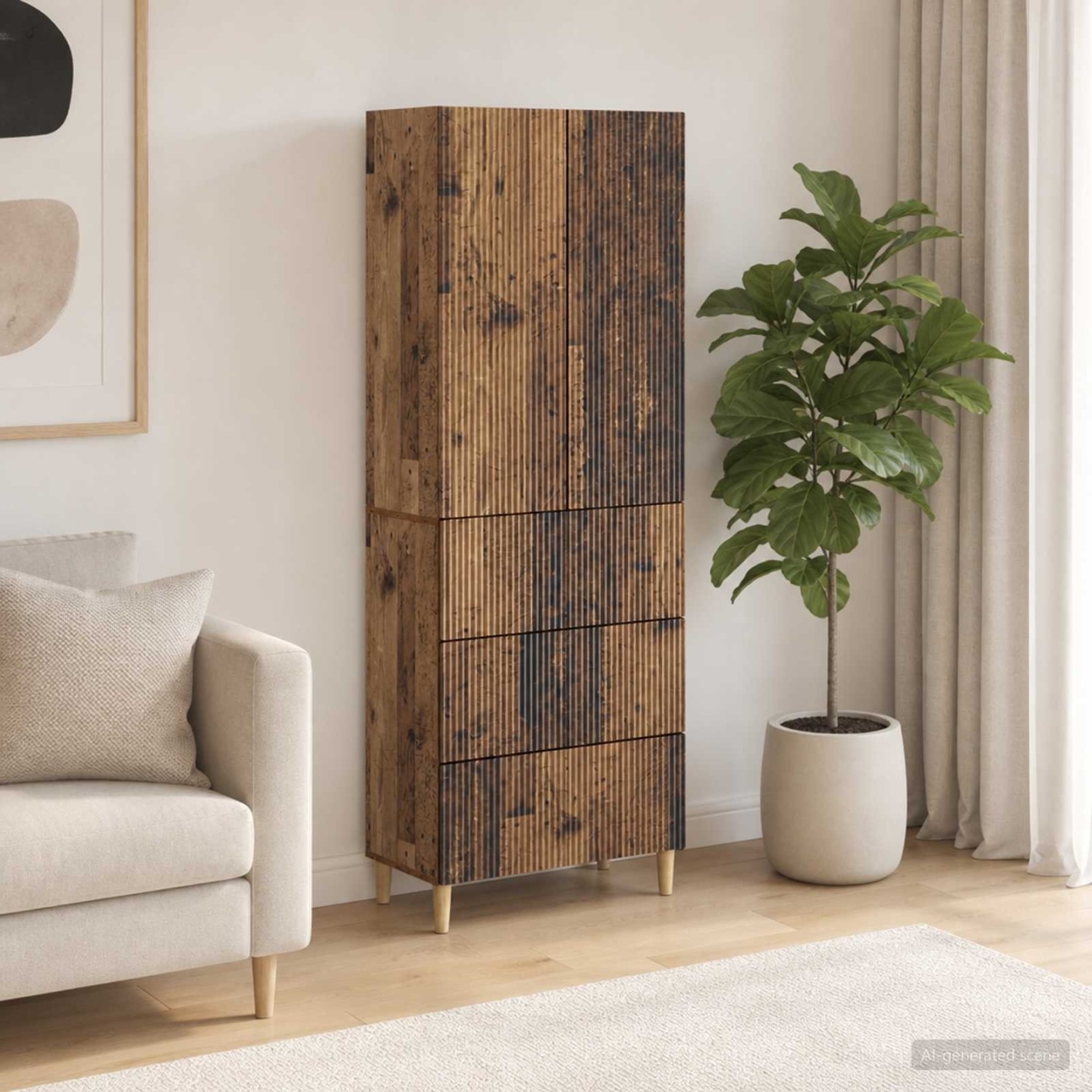Ensemble de Meubles 2 pc Bois d'ingénierie
