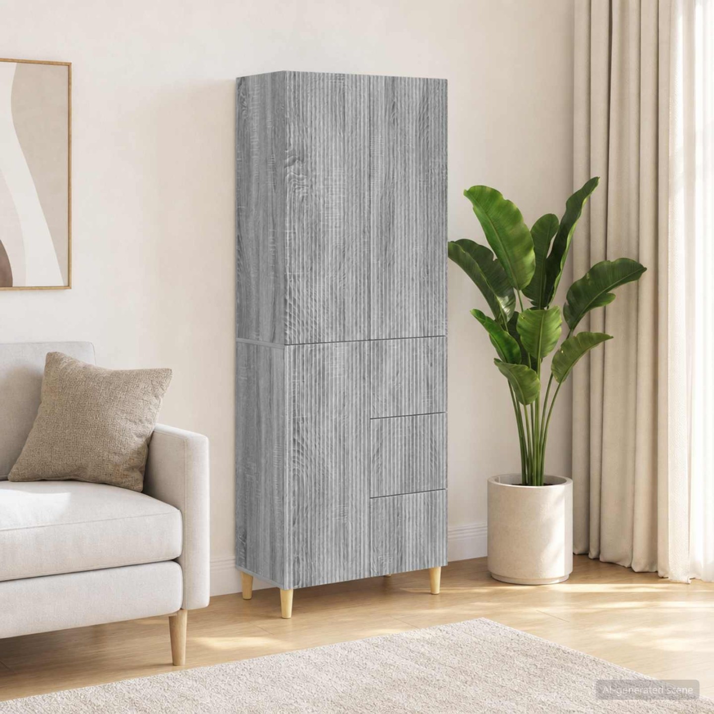 Ensemble de Meubles 2 pc Sonoma gris Bois d'ingénierie