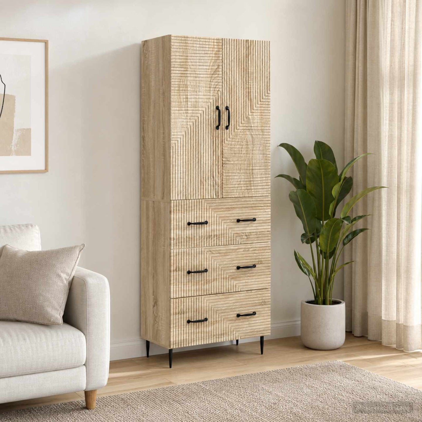 Ensemble de Meubles 2 pc 66 x 34,5 x 90 cm Bois d'ingénierie