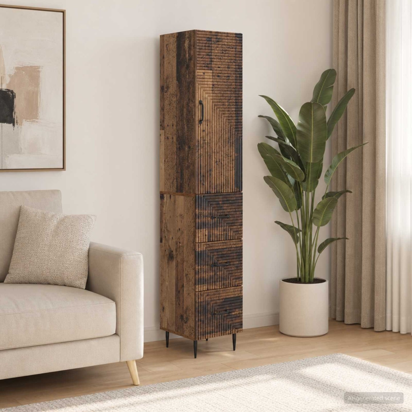 Ensemble de Meubles 2 pc 33 x 34,5 x 90 cm Bois d'ingénierie