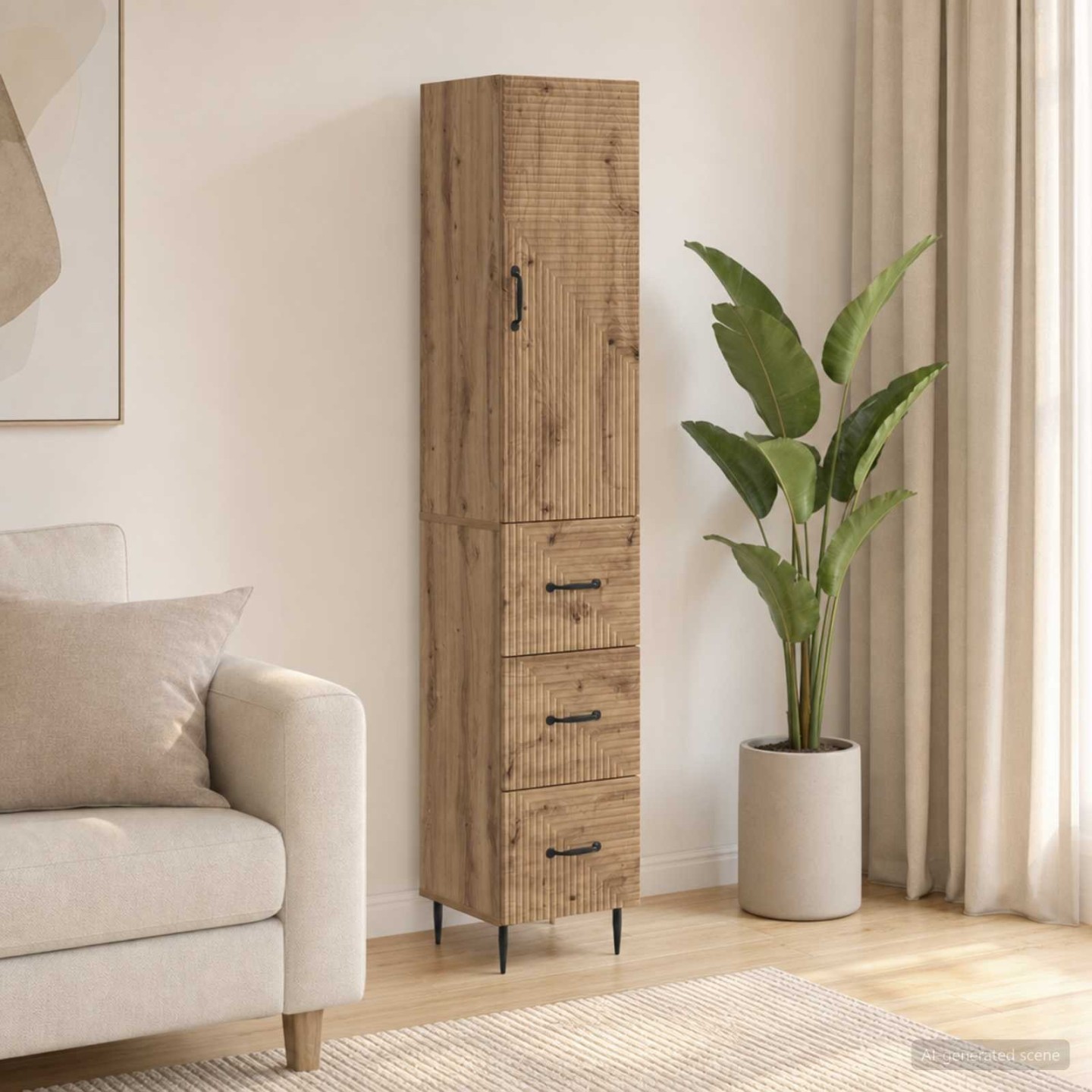 Ensemble de Meubles 2 pc 33 x 34,5 x 90 cm Bois d'ingénierie