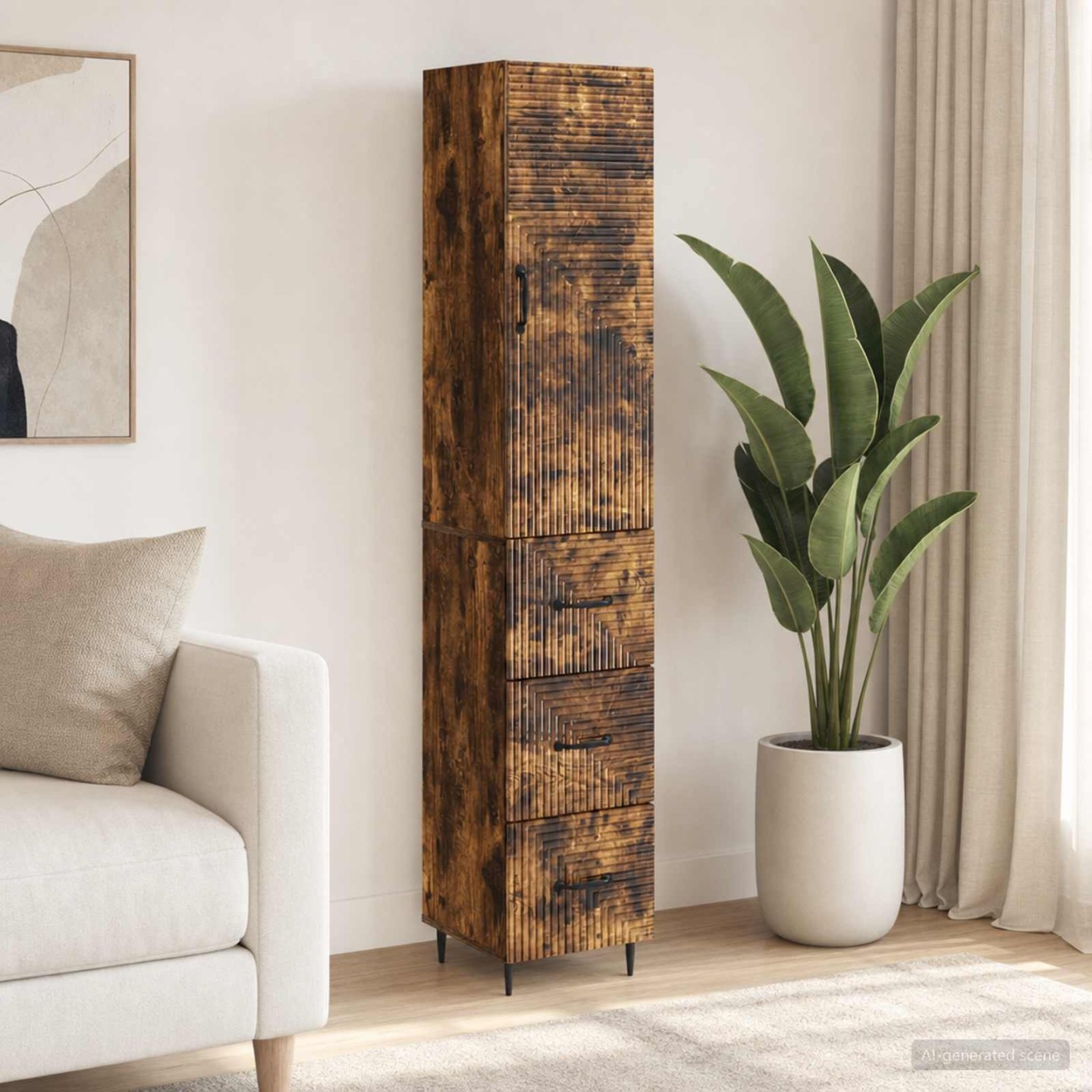Ensemble de Meubles 2 pc 33 x 34,5 x 90 cm Bois d'ingénierie