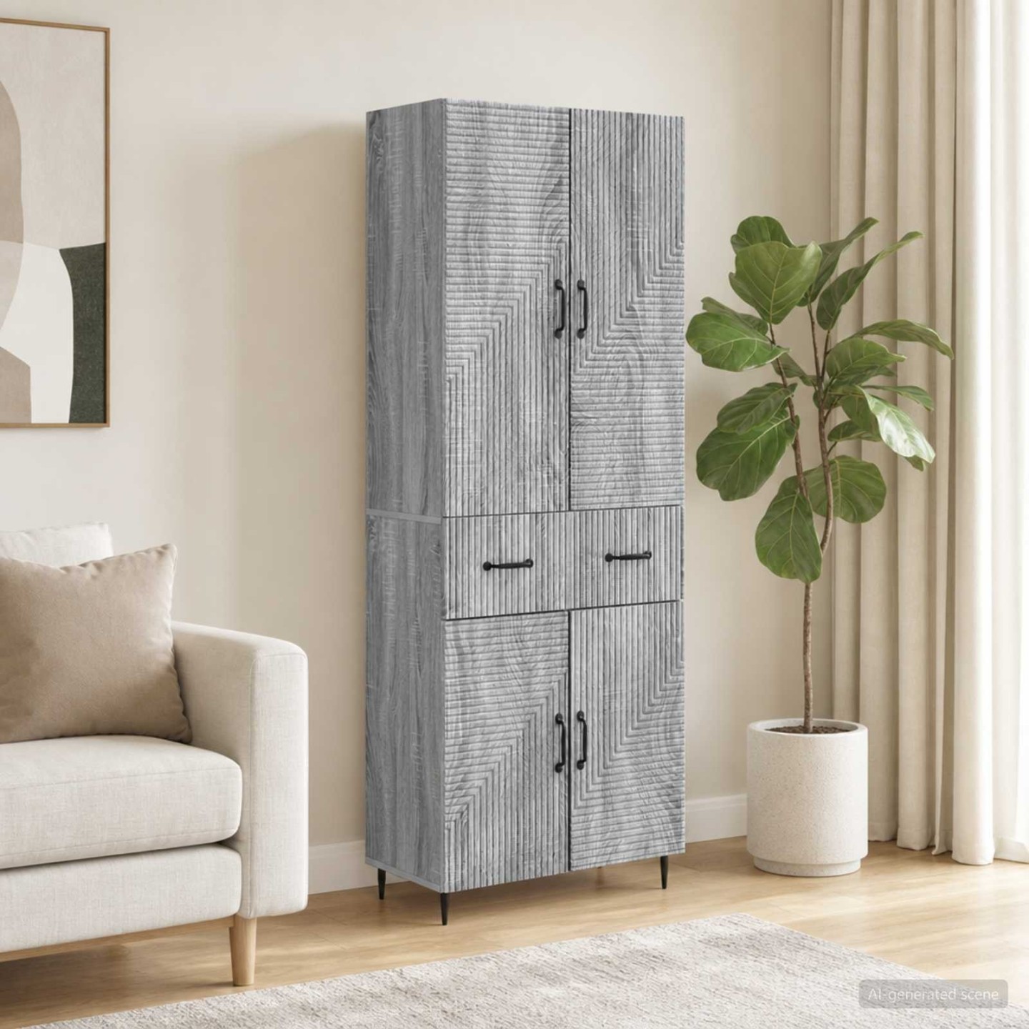 Ensemble de Meubles 2 pc Sonoma gris Bois d'ingénierie