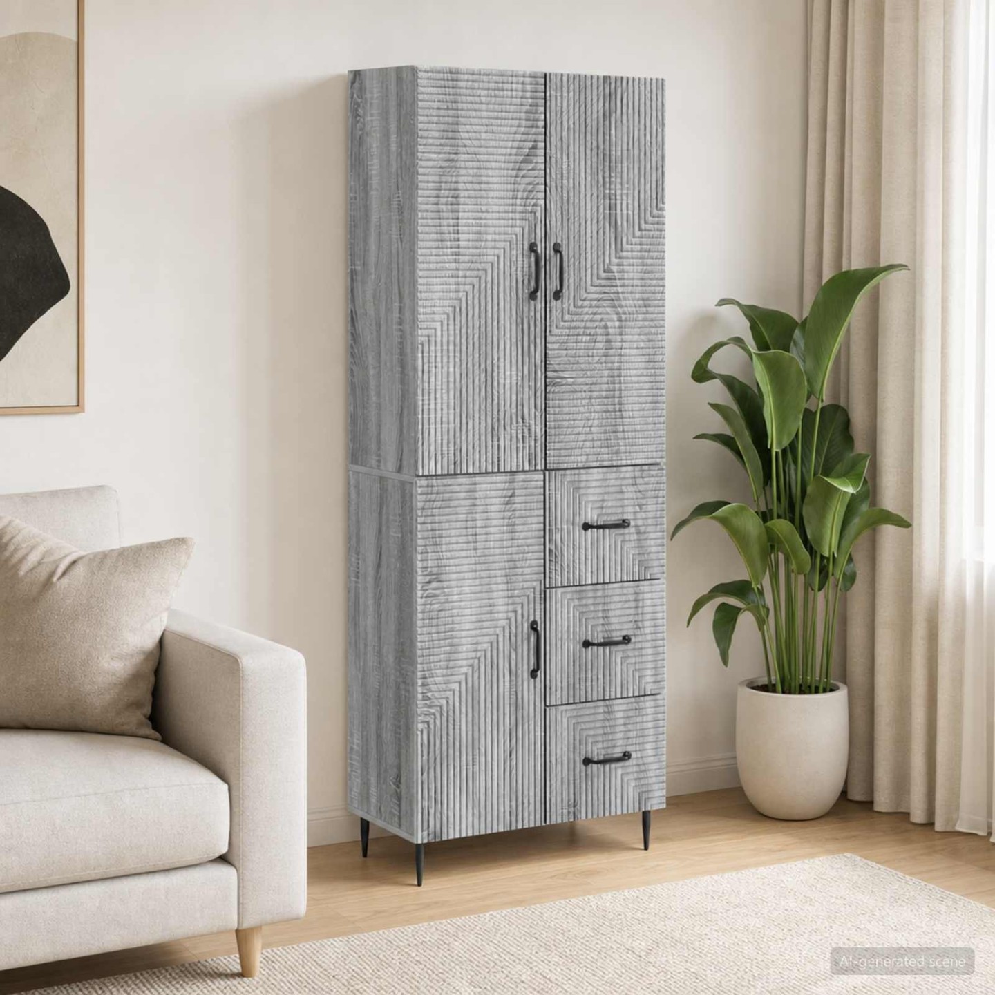 Ensemble de Meubles 2 pc Sonoma gris Bois d'ingénierie