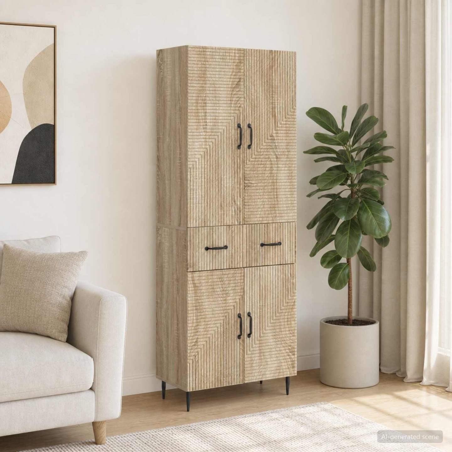 Ensemble de Meubles 2 pc Chêne Sonoma Bois d'ingénierie