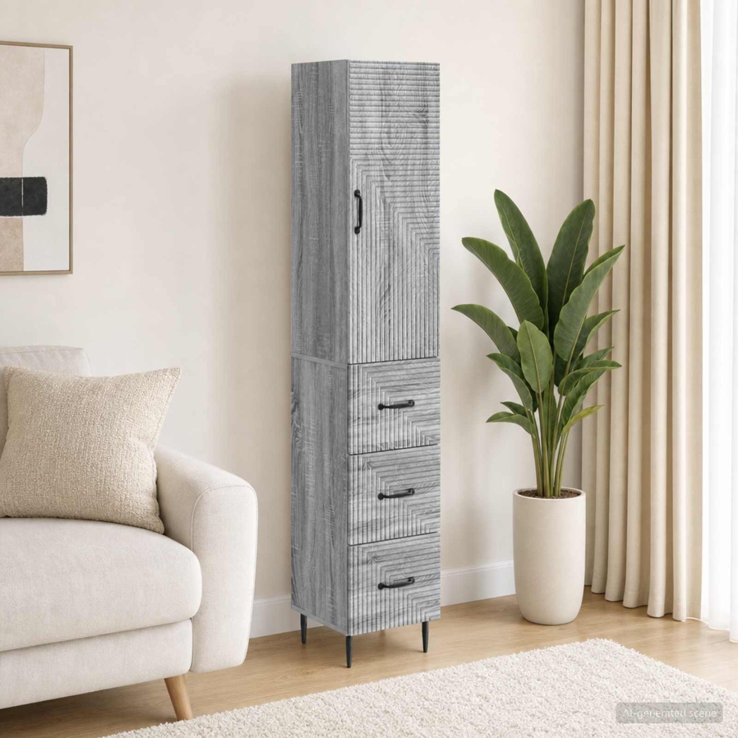 Ensemble de Meubles 2 pc 33 x 34,5 x 90 cm Bois d'ingénierie