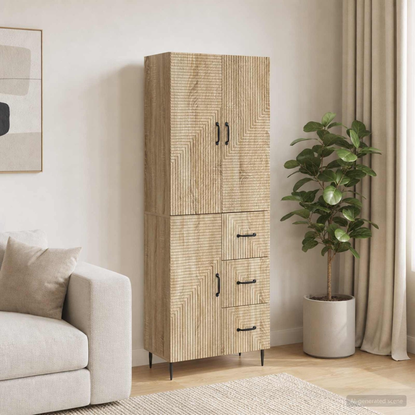 Ensemble de Meubles 2 pc Chêne Sonoma Bois d'ingénierie