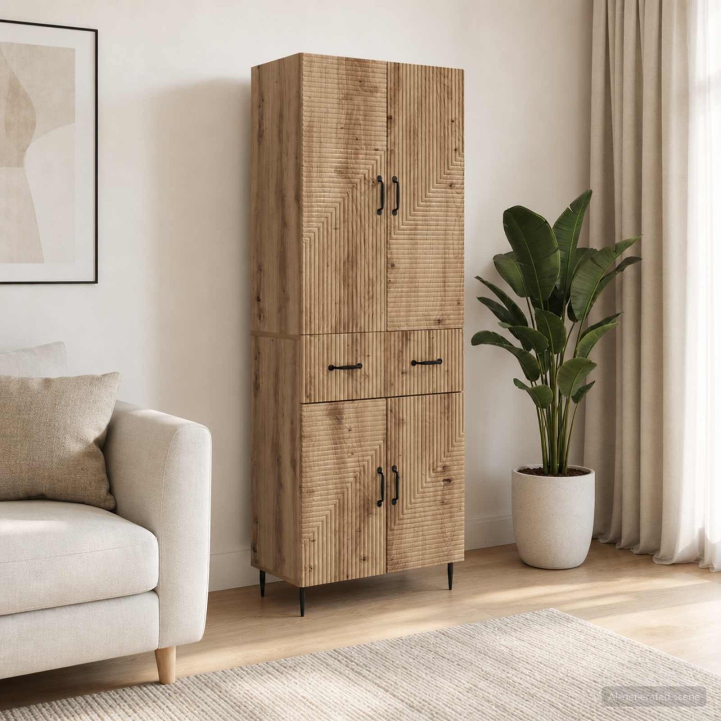 Ensemble de Meubles 2 pc Chêne artisanal Bois d'ingénierie