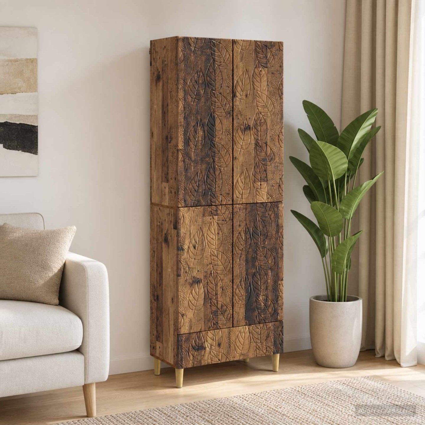 Ensemble de Meubles 2 pc Bois ancien Bois d'ingénierie