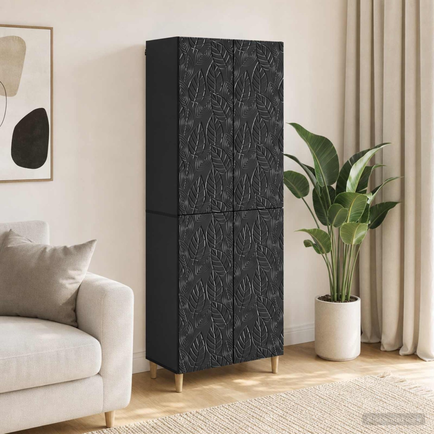Ensemble de Meubles 2 pc Noir Bois d'ingénierie