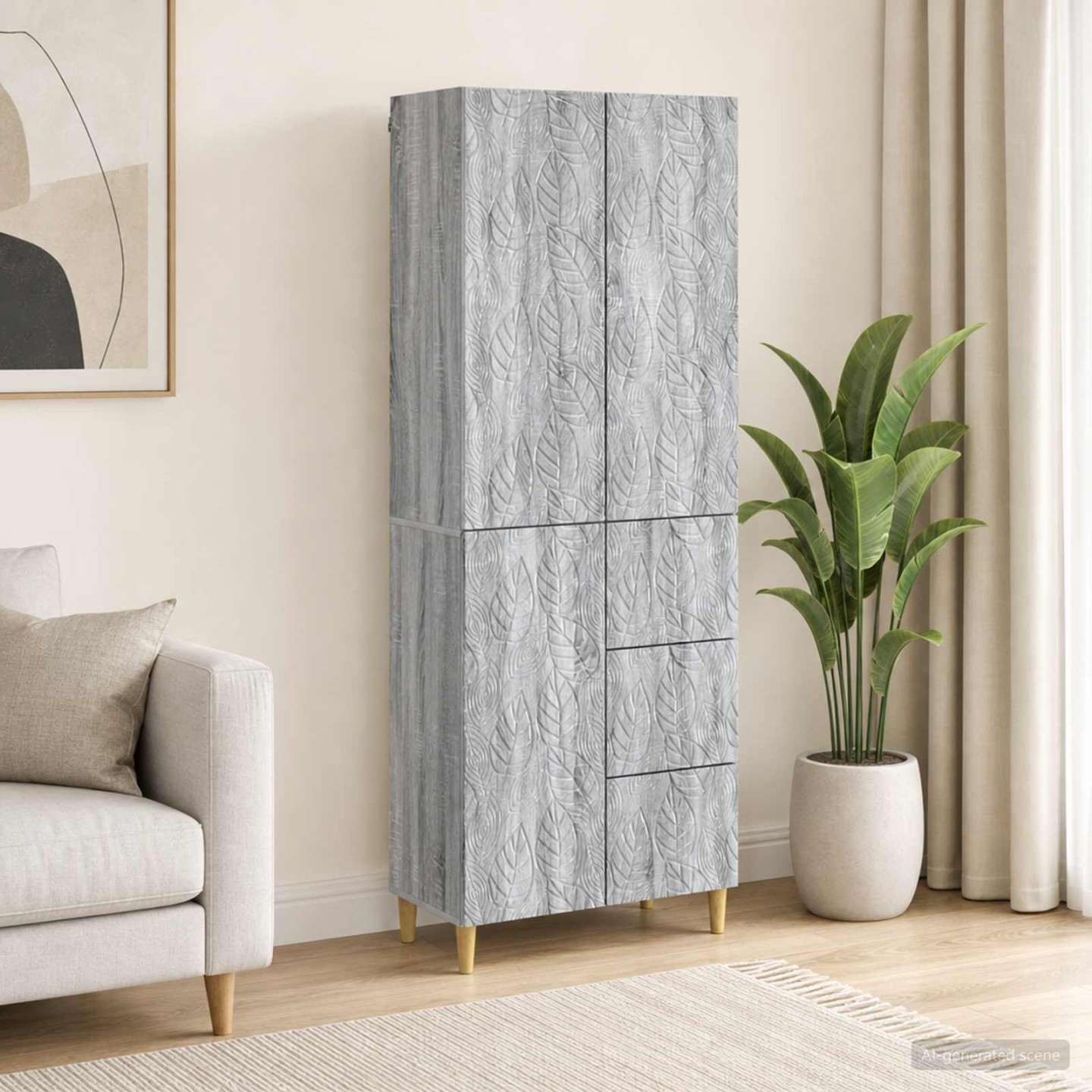 Ensemble de Meubles 2 pc Sonoma gris 66 x 34.5 x 90 cm