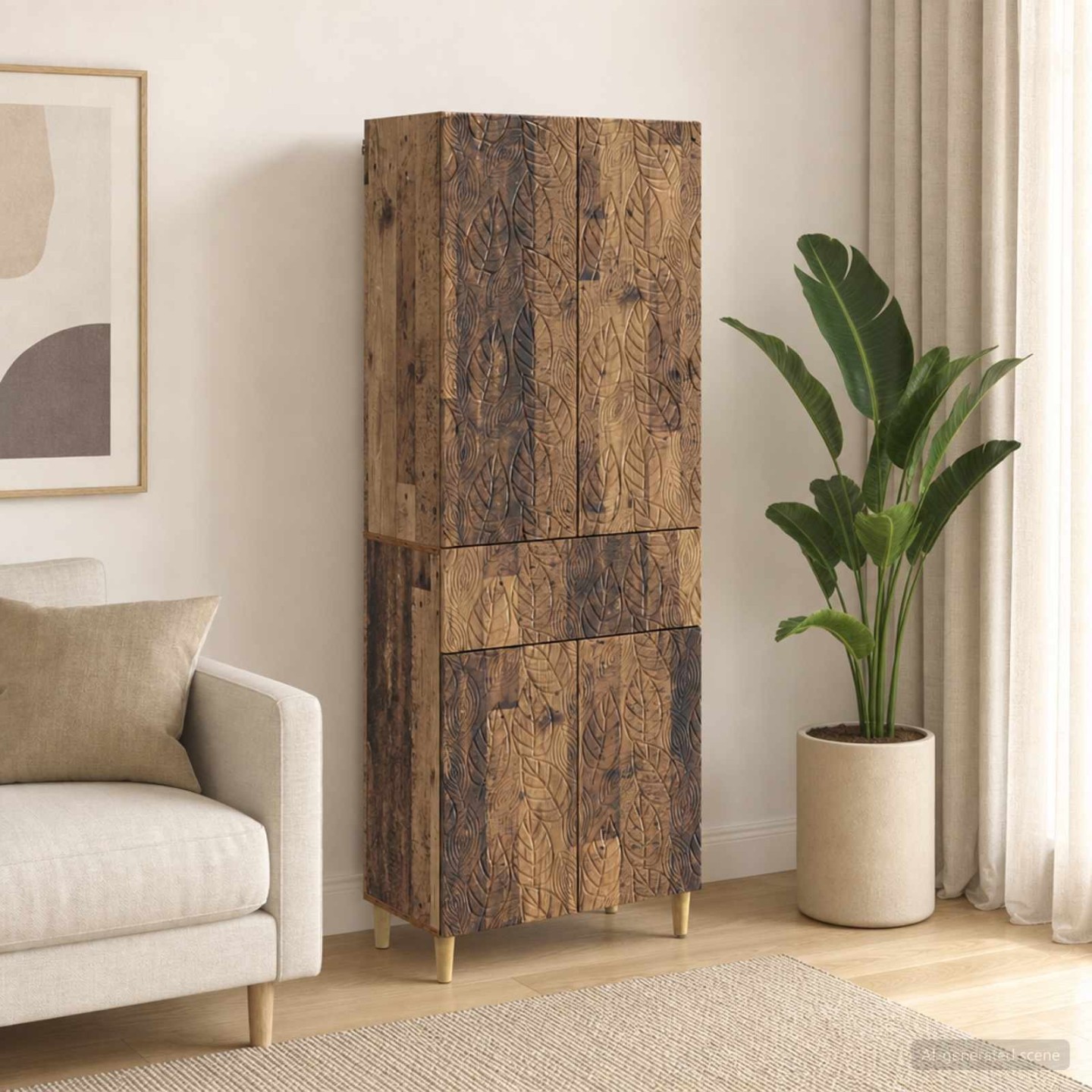 Ensemble de Meubles 2 pc Bois ancien Bois d'ingénierie