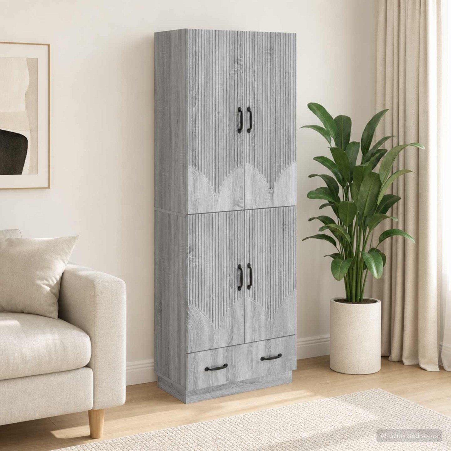 Ensemble de Meubles 2 pc Sonoma gris Bois d'ingénierie