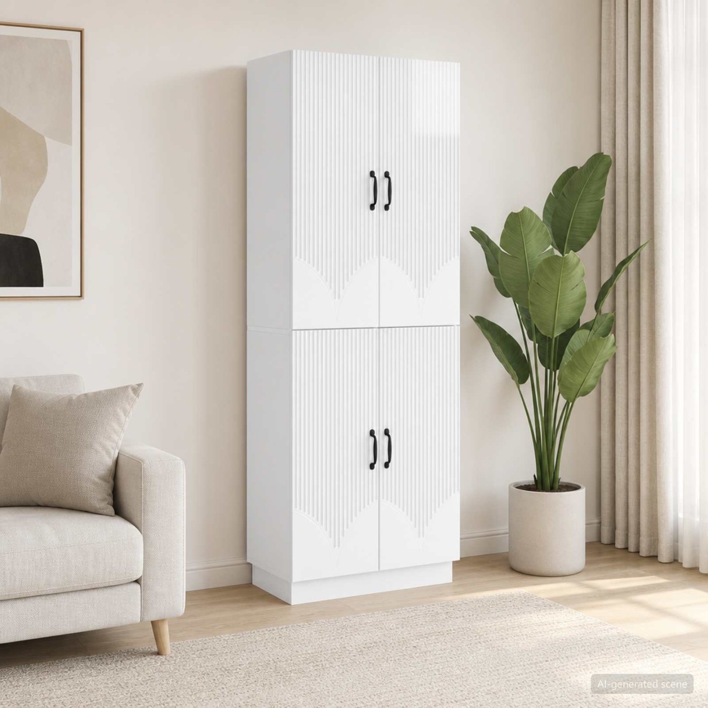 Ensemble de Meubles 2 pc Blanc brillant Bois d'ingénierie