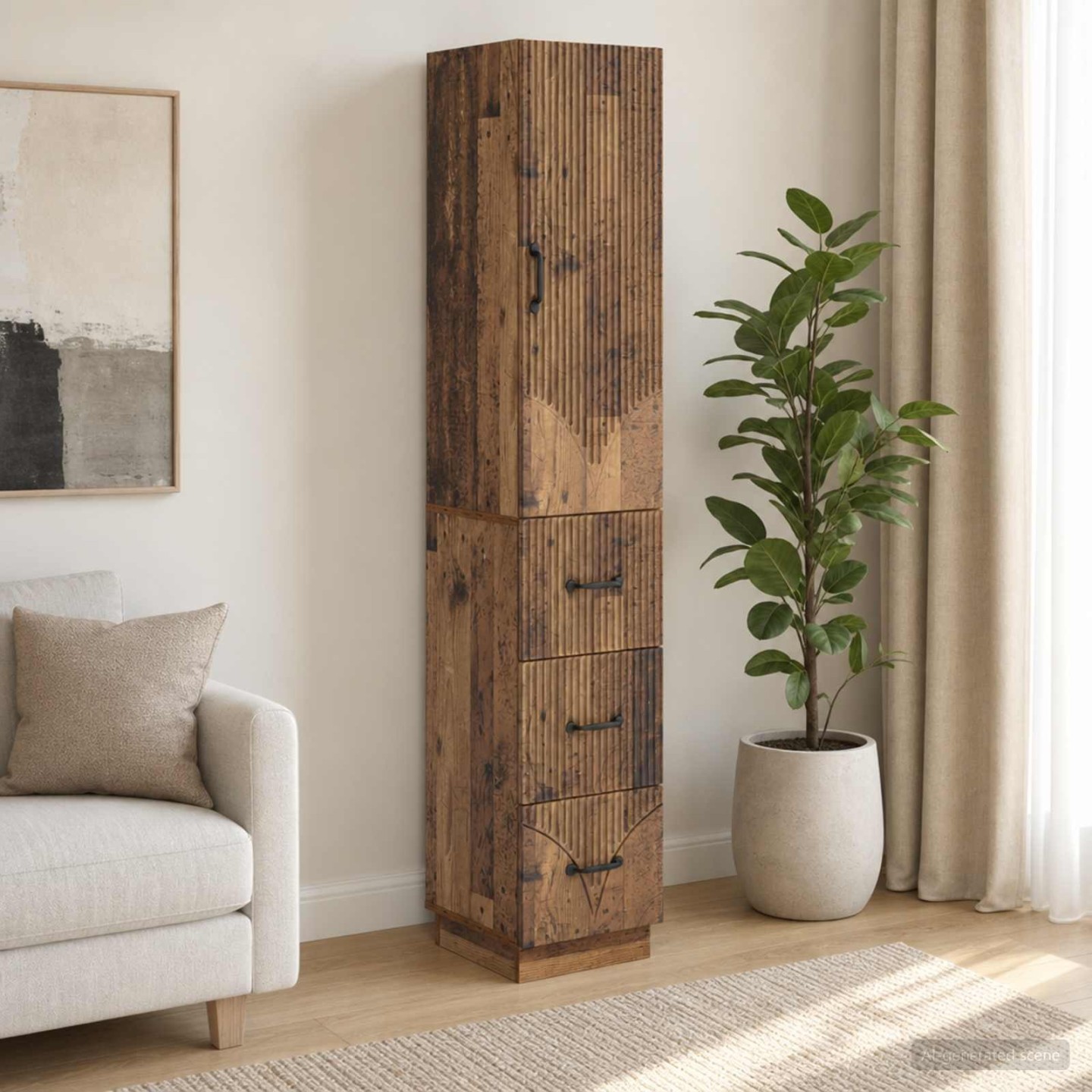Ensemble de Meubles 2 pc 33 x 34,5 x 87 cm Bois d'ingénierie