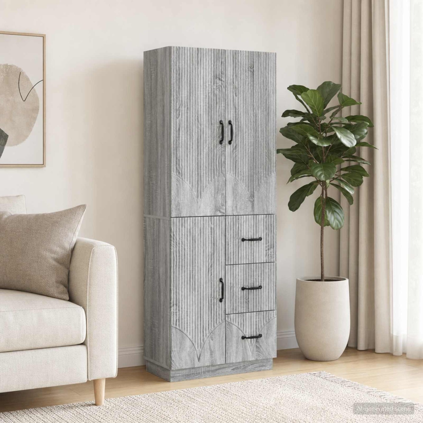 Ensemble de Meubles 2 pc Sonoma gris Bois d'ingénierie