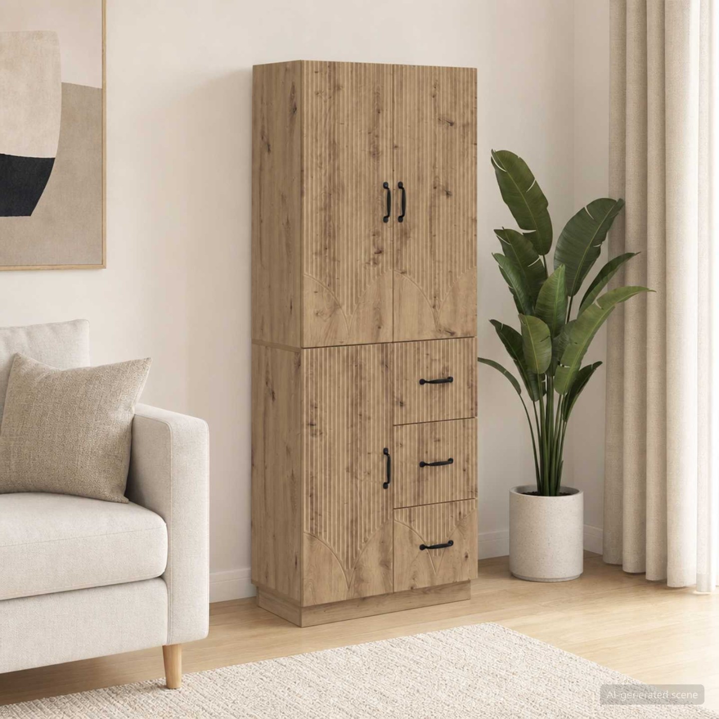 Ensemble de Meubles 2 pc Chêne artisanal Bois d'ingénierie