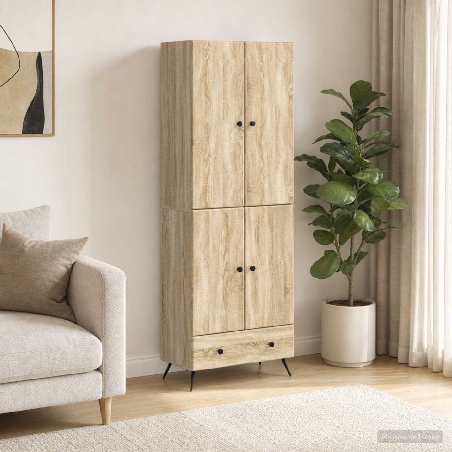 Ensemble de Meubles 2 pc Chêne Sonoma Bois d'ingénierie