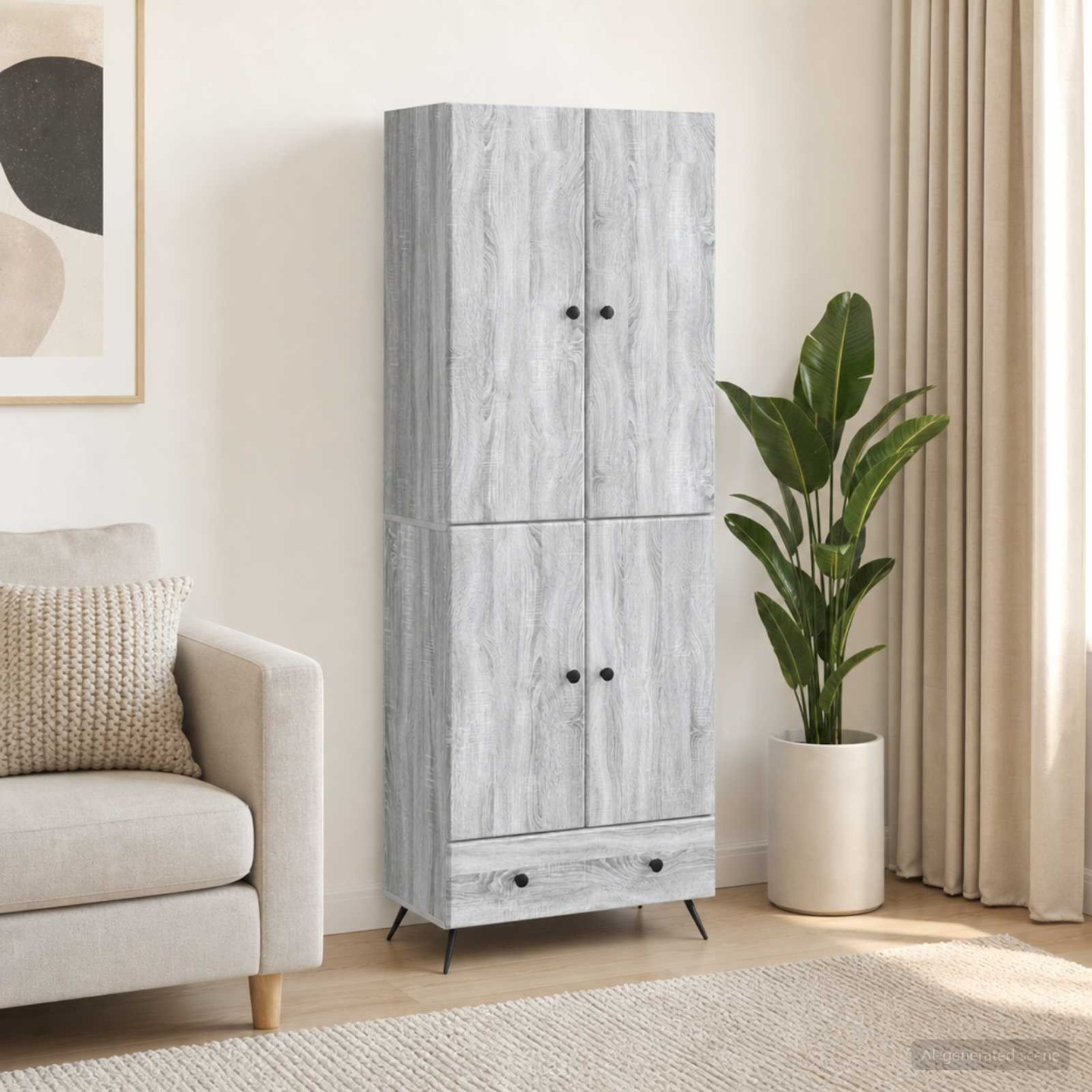 Ensemble de Meubles 2 pc Sonoma gris Bois d'ingénierie
