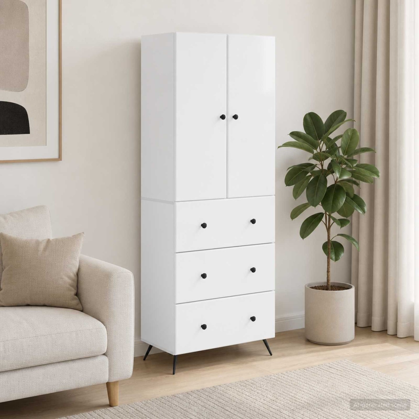 Ensemble de Meubles 2 pc 66 x 34,5 x 90 cm Bois d'ingénierie