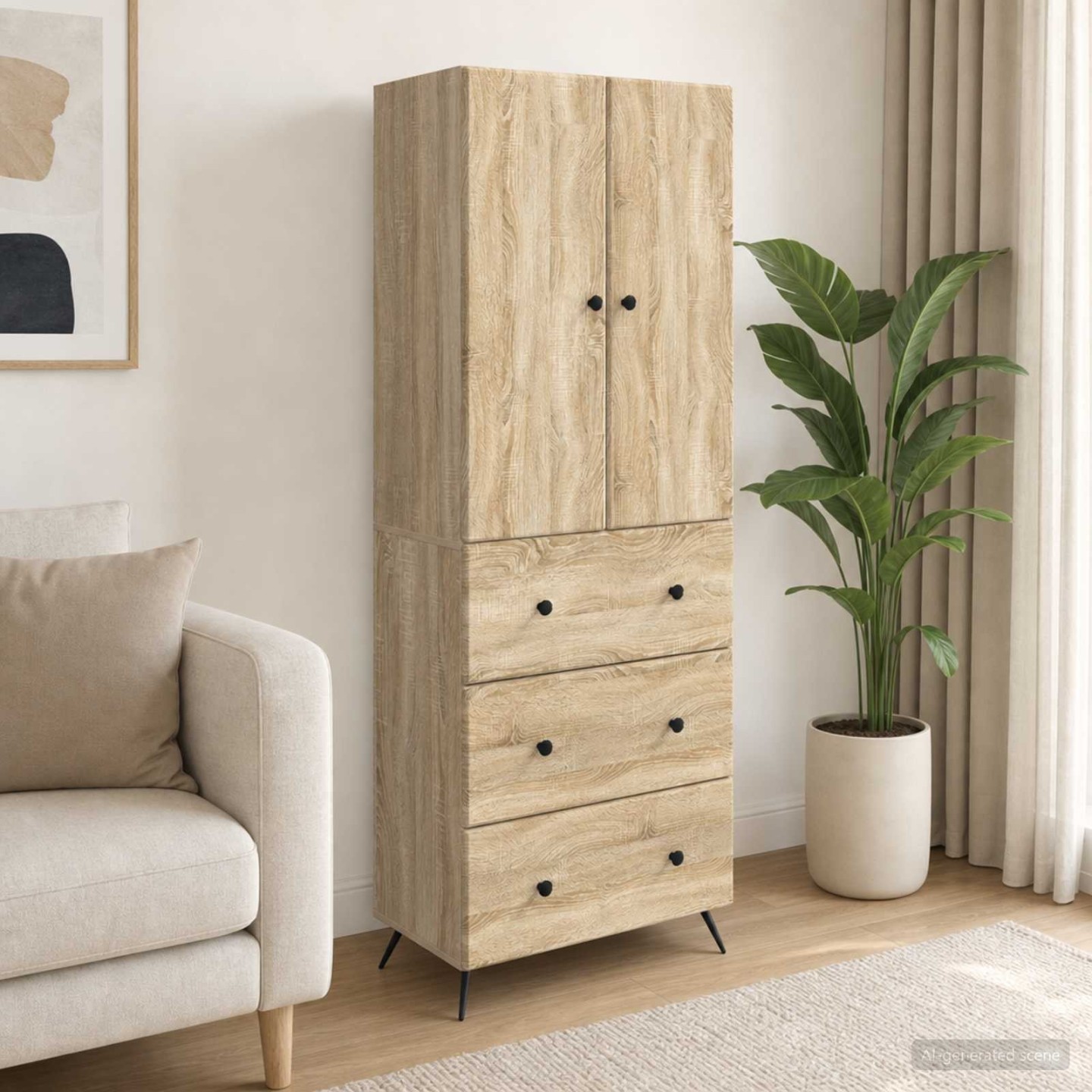 Ensemble de Meubles 2 pc 66 x 34,5 x 90 cm Bois d'ingénierie