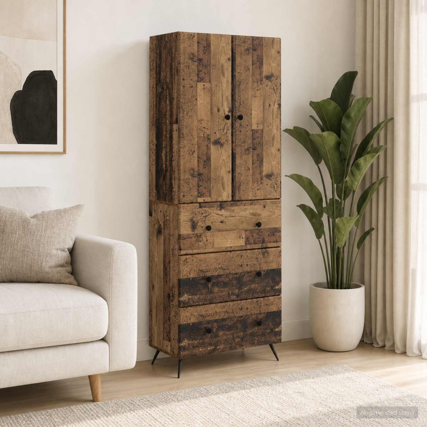 Ensemble de Meubles 2 pc 66 x 34,5 x 90 cm Bois d'ingénierie