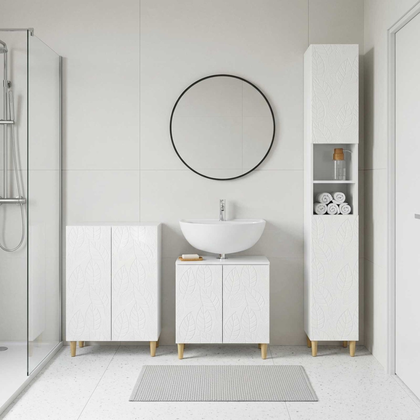 Ensemble de meuble de salle de bain 3 pièces DELFT