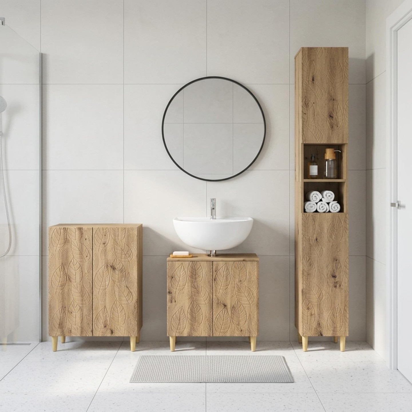 Ensemble de meuble de salle de bain 3 pièces DELFT