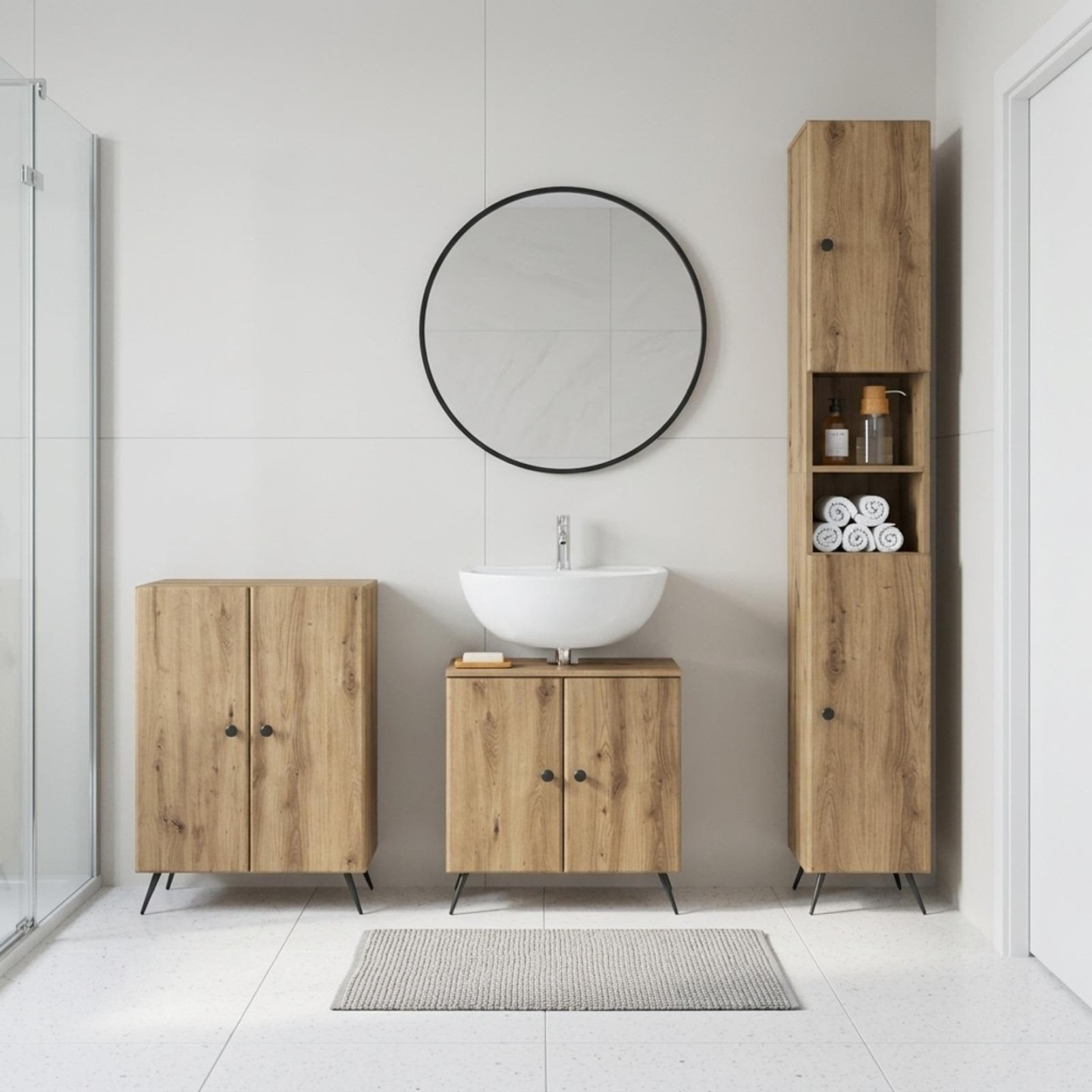 Ensemble de meuble de salle de bain 3 pièces BREDA