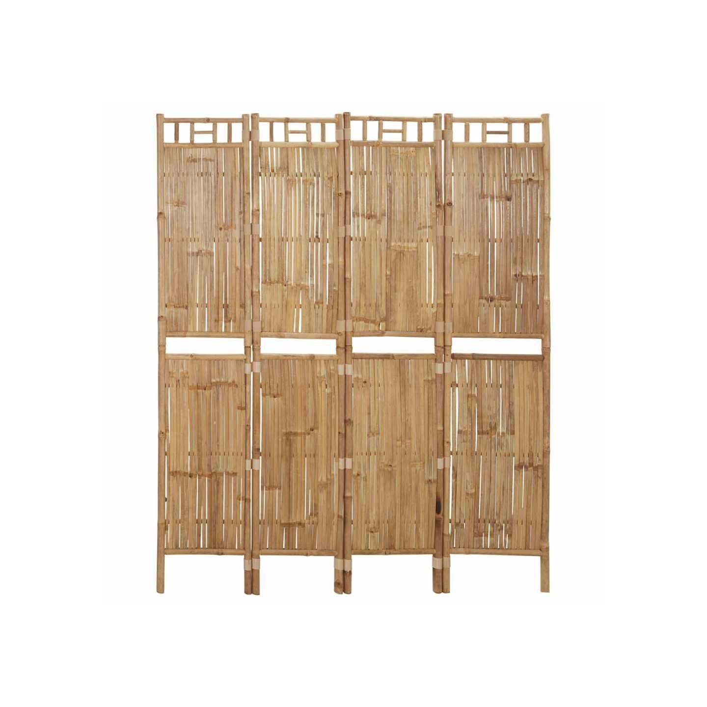Cloison de séparation 4 panneaux Bambou 160x180 cm