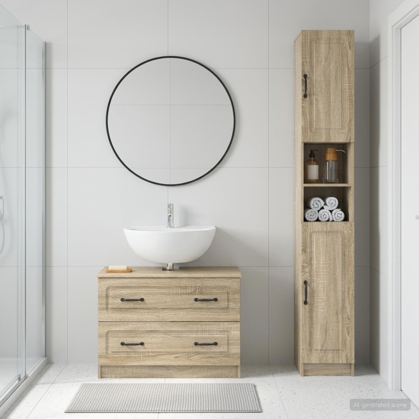 Ensemble de 2 meubles de salle de bain UTRECHT Chêne Sonoma