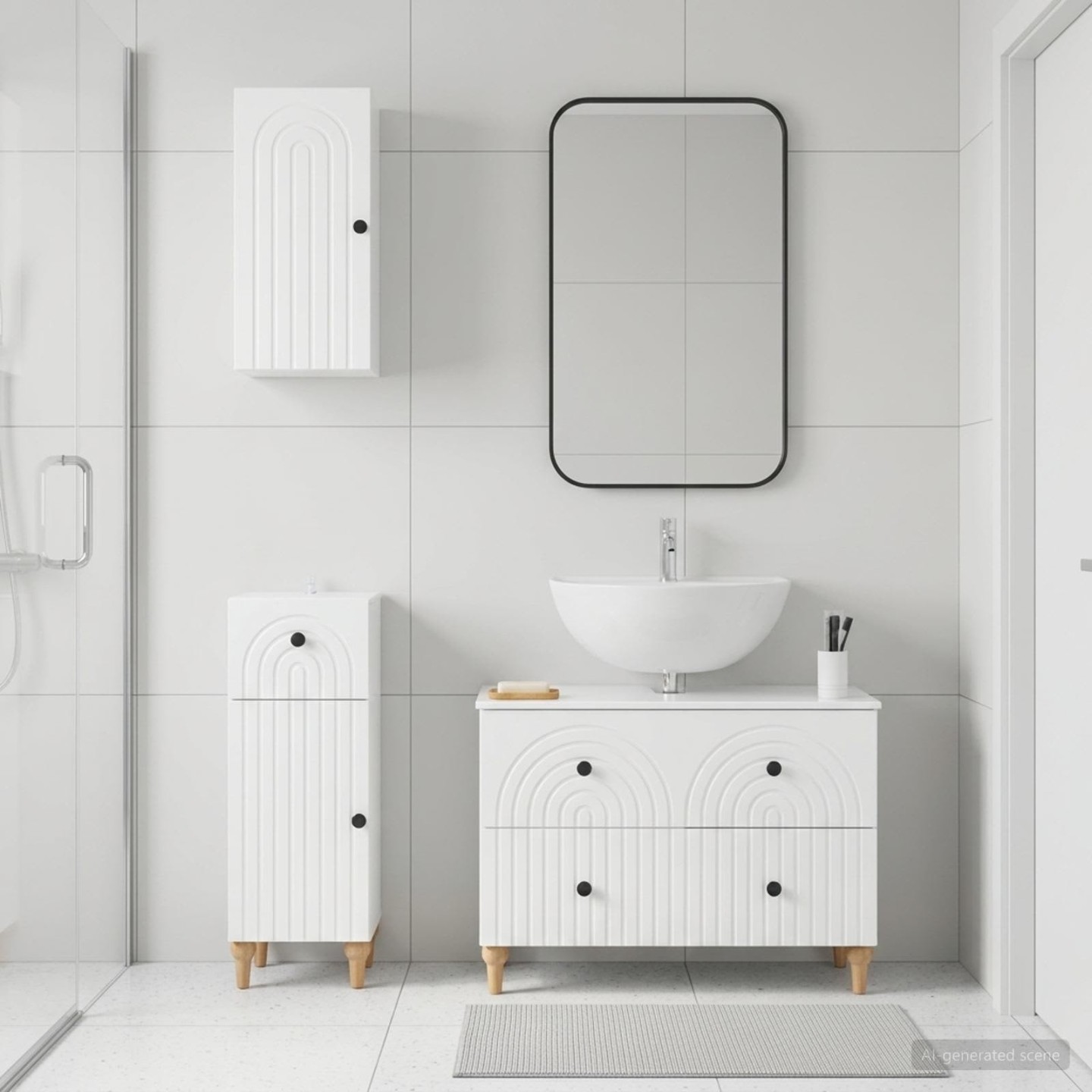 Ensemble de meuble de salle de bain 3 pièces ALKMAAR