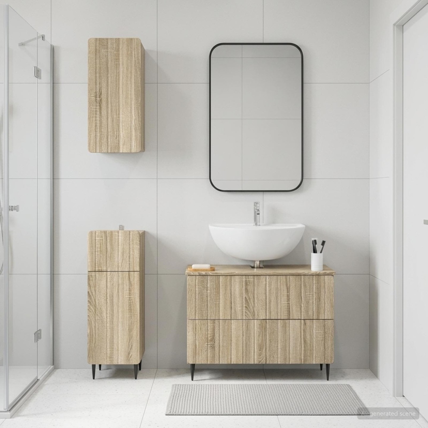 Ensemble de meuble de salle de bain 3 pièces ZWOLLE