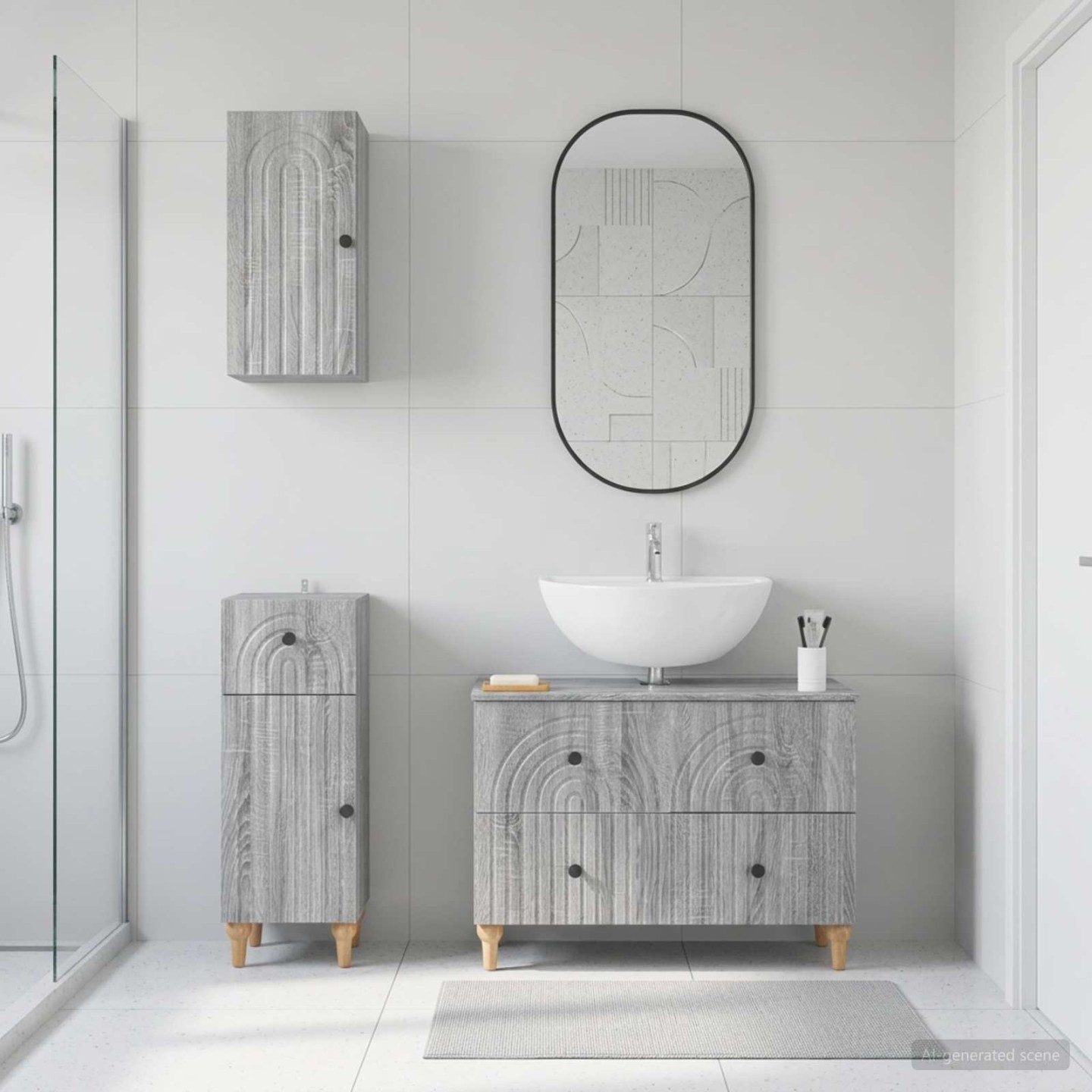 Ensemble de meuble de salle de bain 3 pièces ALKMAAR