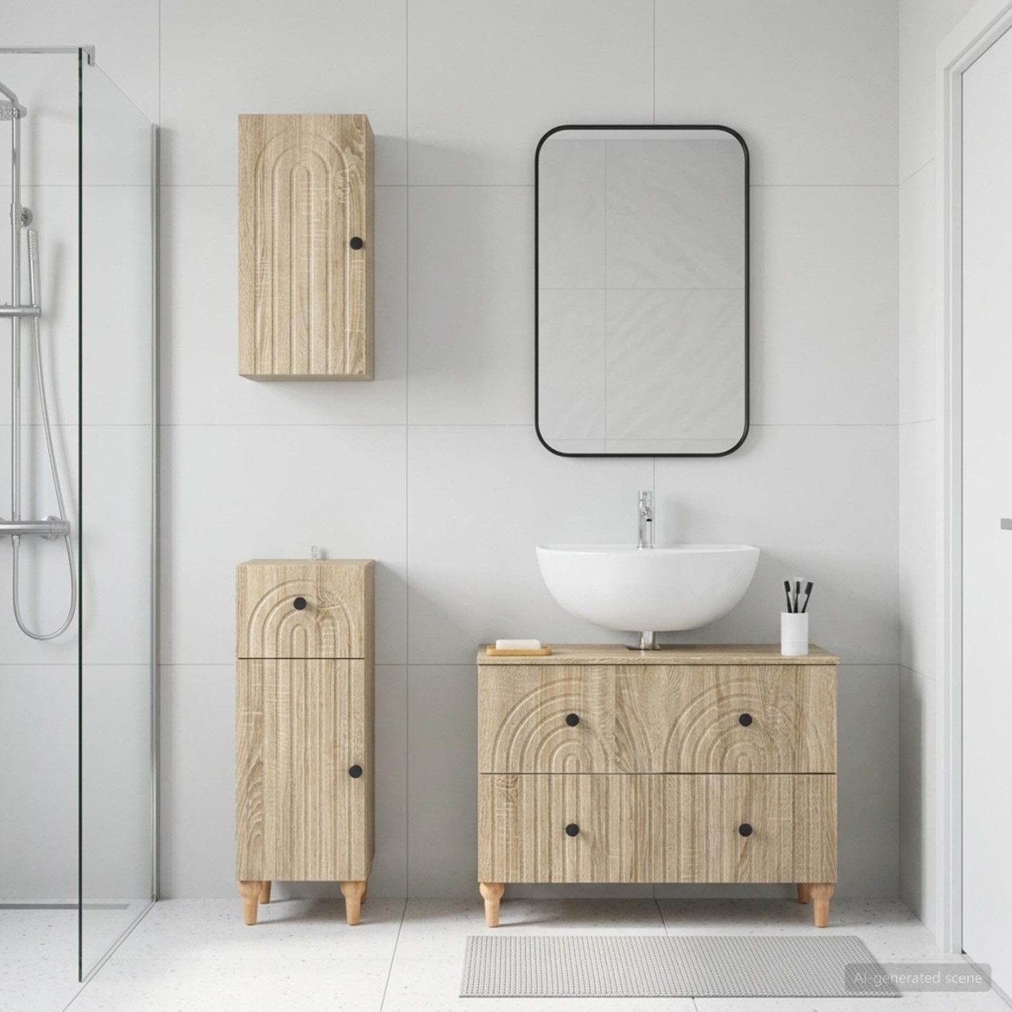 Ensemble de meuble de salle de bain 3 pièces ALKMAAR
