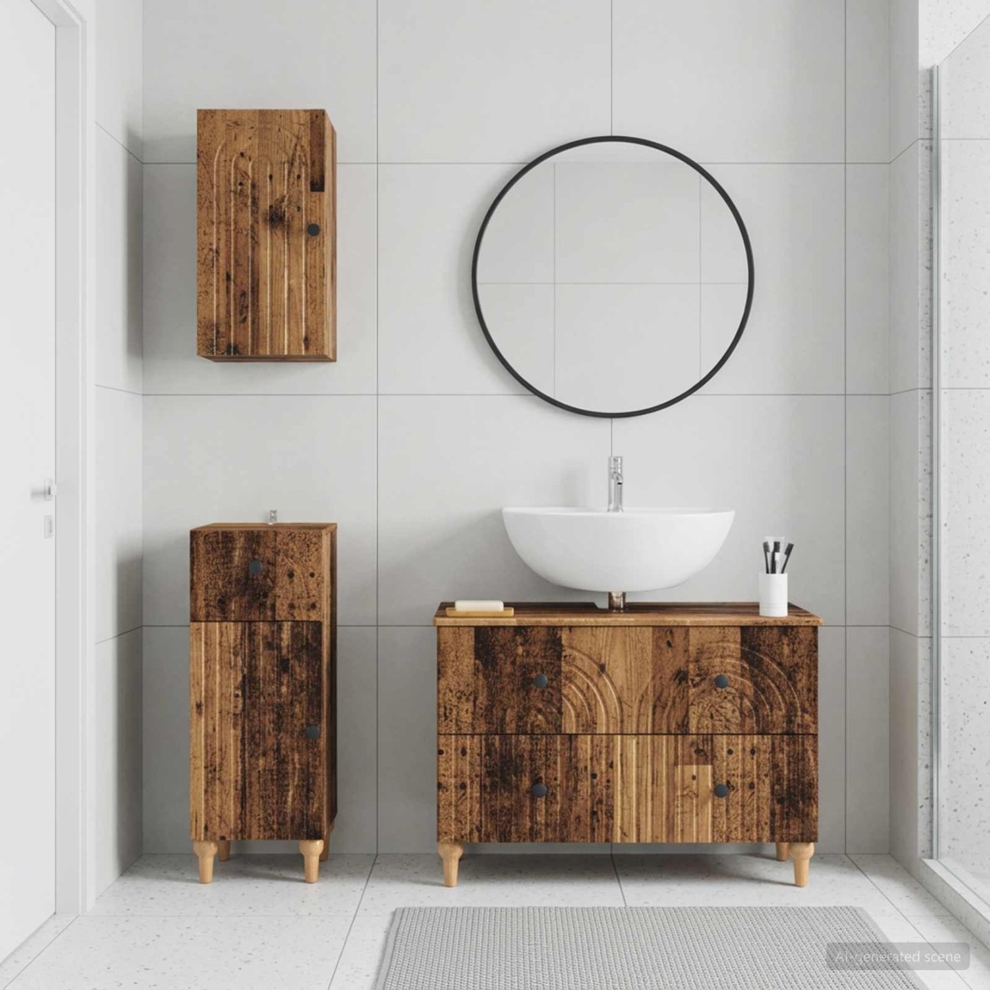 Ensemble de meuble de salle de bain 3 pièces ALKMAAR