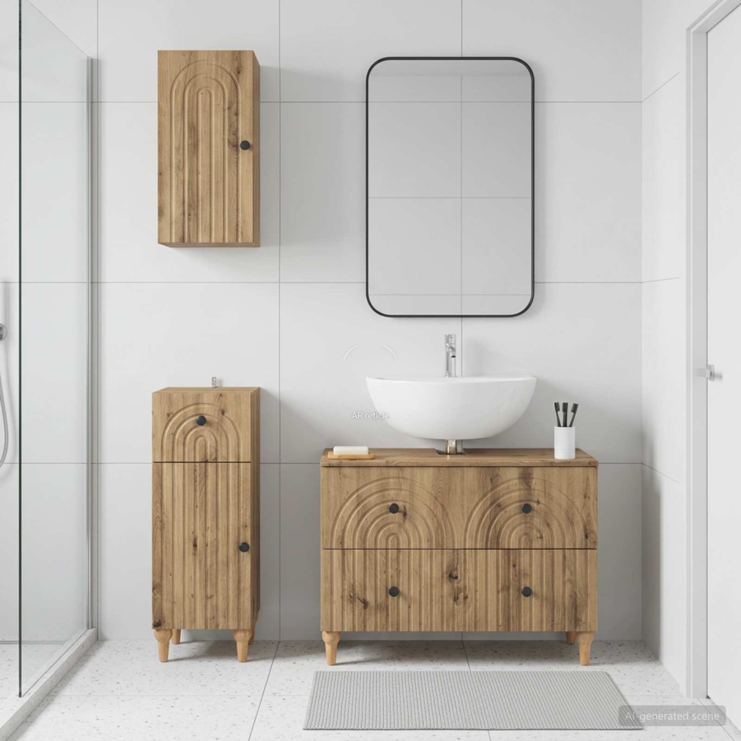Ensemble de meuble de salle de bain 3 pièces ALKMAAR